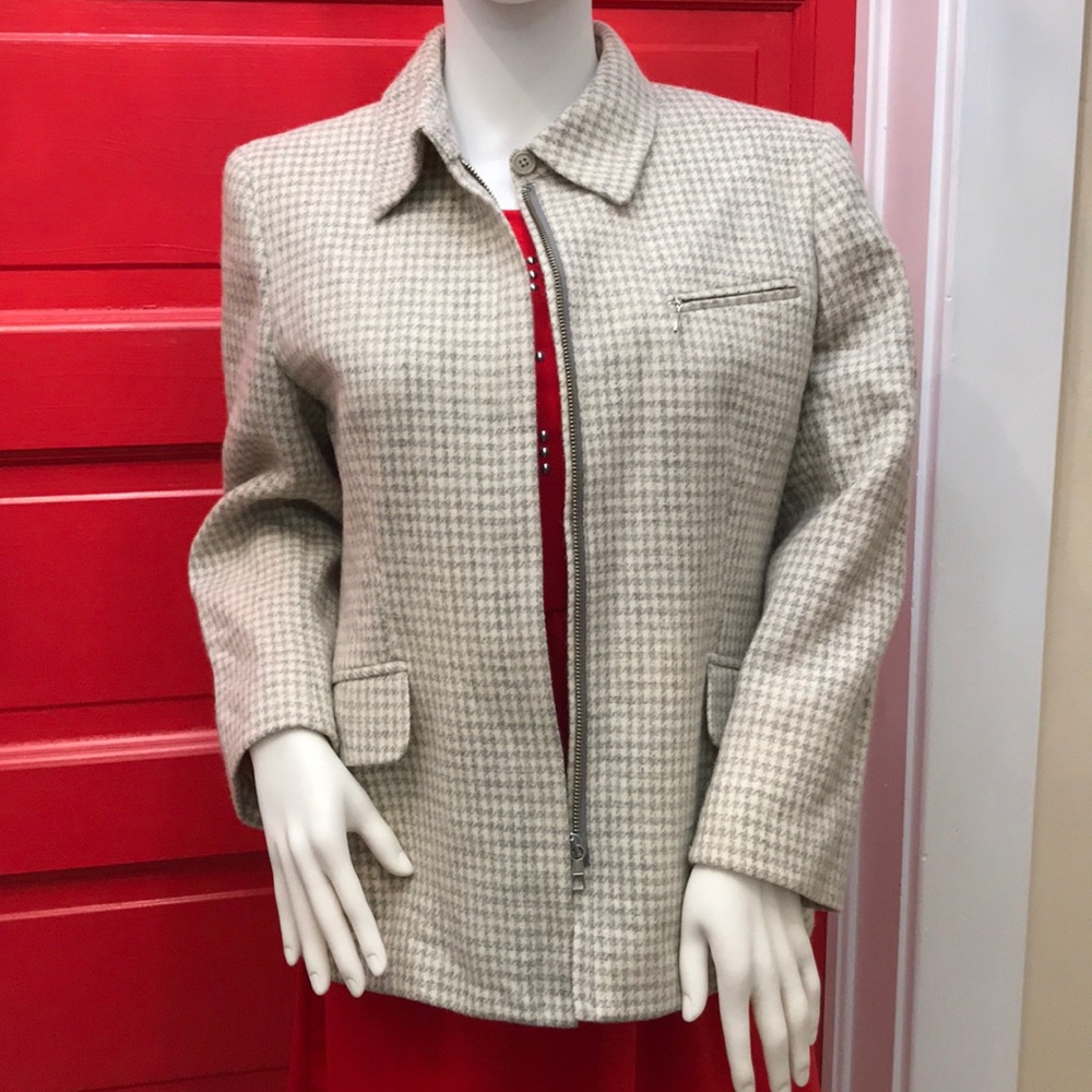 Classic Ralph Lauren Wool Houndstooth Blazer